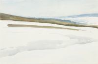 Frozen Lake I (35 x 53 cm) Ink and Watercolour on paper